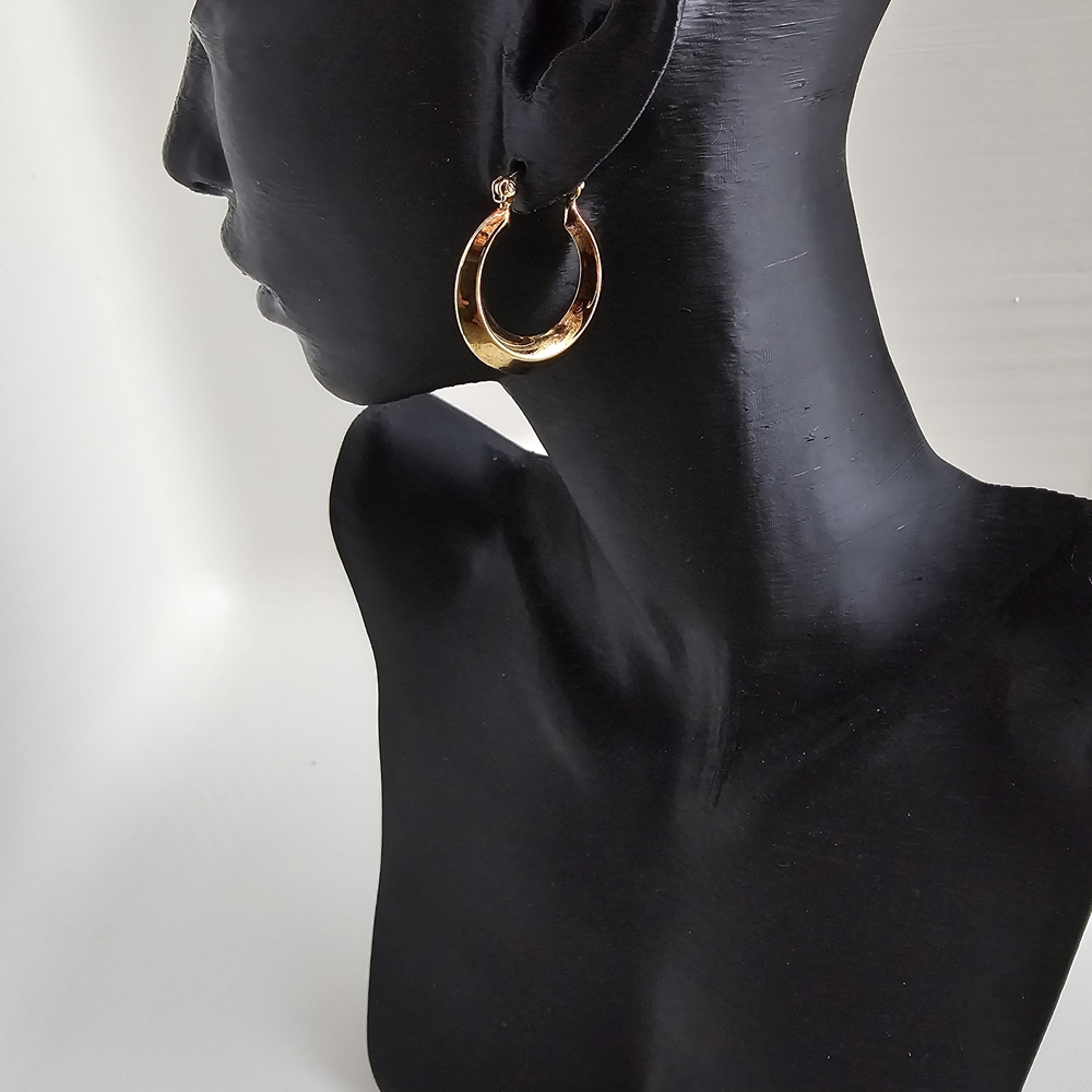 Sterling Silver Gold Tone Hoop Earrings